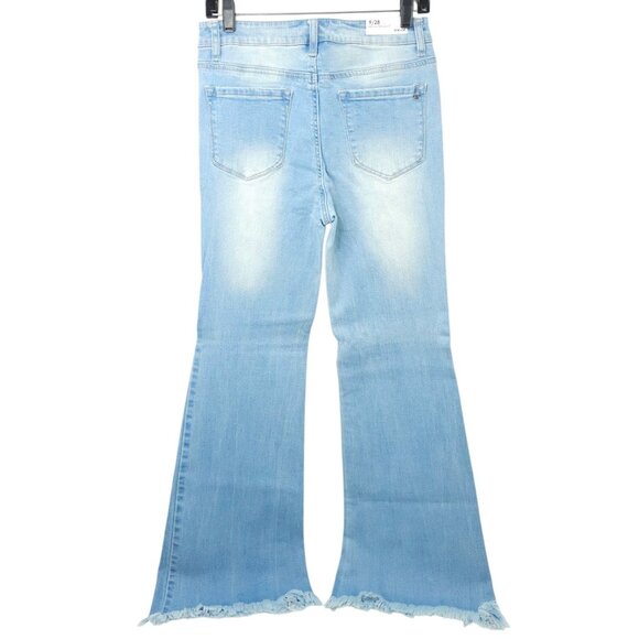 Tricot by C'est Toi Mid Rise Flare Jeans Womens Size 9/28 Stretch Light Wash NEW - Picture 2 of 15